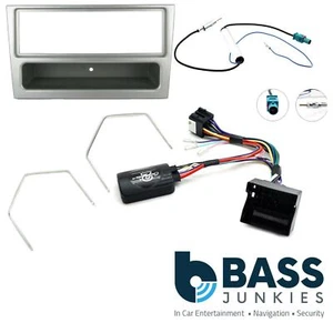 Vauxhal Corsa D 2009-2014 Car Single Din Fascia Silver Fascia & Steering Wheel - Picture 1 of 1