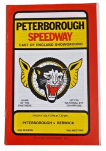 Peterborough v Berwick Speedway Programm 27.7.79 - Bild 1 von 5