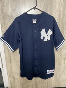 Vintage Majestic MLB New York Yankees Derek Jeter Baseball Jersey Size Men's L - Picture 1 of 10