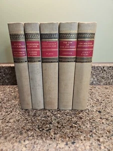 Classic Club Books HC Franklin Crusoe Plato Lot of 5 Vintage Walter J. Schwarz - Bild 1 von 19