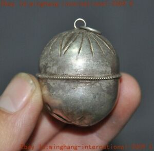 China Buddhism temple Tibetan silver Bell chung statue Exorcism amulet Pendant