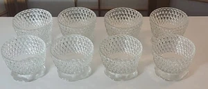 Set of 8 Indiana Cut Glass Small Footed Bowls Candle Desert Appetizer Side - Picture 1 of 14