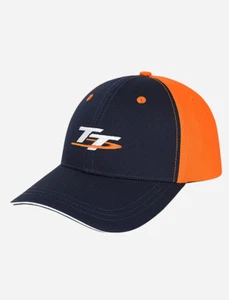 Official Isle of Man TT Races Navy & Orange Baseball Cap - SA6285A-4-IOM - Picture 1 of 6