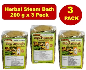 3x200 g Promchan Thai Nature Herb Herbal Steam Bath Body Sauna Spa Relax Therapy - Picture 1 of 11
