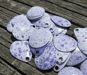 Size 2 Northland Reed Runner Co Spinner Blades- Lot of 30 White & Purple Z38 - Picture 1 of 3