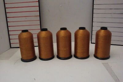 Yenmet Embroidery thread Orange Gold on spindle new lot sale X 5 rolls new - Image 1 of 4