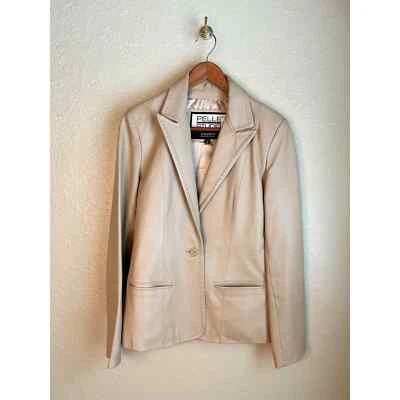 Blazer Chaqueta Vintage Años 90 Wilson Cuero, Detalle Bordado, Cierre Botón Foto 1 de 4