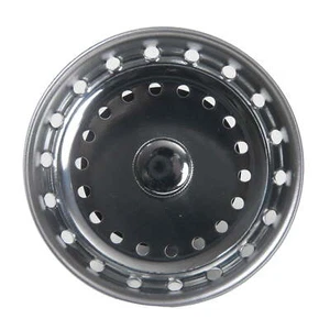 Stainless Steel Kitchen Sink Strainer & Stopper Plug Silver 3.16" Free Shipping - Picture 1 of 9