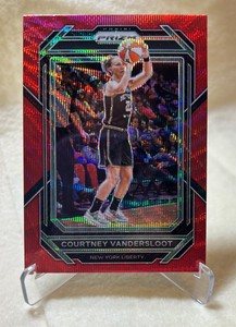 2023 Panini Prizm WNBA #9 Courtney Vandersloot Red Wave Prizm New York Liberty