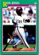 1991 Score Baseball Ron Jones Philadelphia Phillies #653 v2