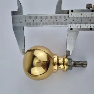 small solid Brass BED KNOBS 2.1/2" high vintage style COT hollow heavy polishedB - Picture 1 of 7