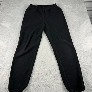 Vintage Columbia Sweatpants Men's Large Black Fleece Joggers Retro Y2K Sports - Picture 1 of 13