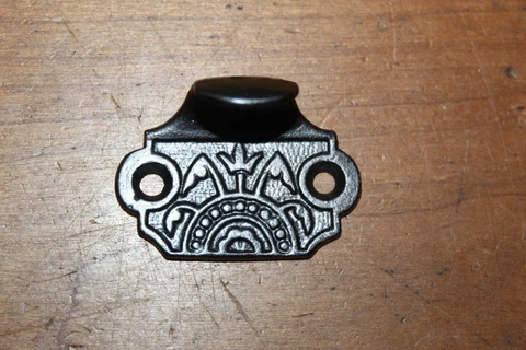 Antique Restored Victorian Cast Iron Window Sash Pull Lift L-88 Cover