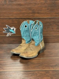 Ariat 4LR Stiefel Damen Gr. 4 türkis braun eckige Zehenpartie Western Pull On 10005989 gebraucht - Bild 1 von 11
