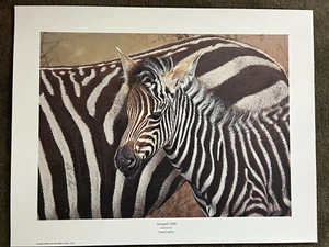 Alan Hunt Signed Print "Serengeti Child" - Zebra - 24"x18" LImited Edition #959 - Picture 1 of 6