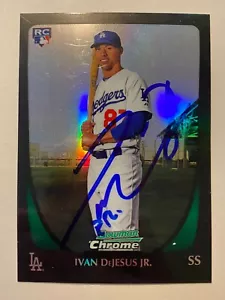 Ivan DeJesus Signed Bowman #218 2011 RC Card Los Angeles Dodgers Auto MLB RAD - Picture 1 of 2