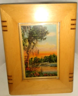 Marco de fotos Furio Casual Woods 1998 de colección 4 pulgadas X 6 pulgadas + tarjeta de resortes plateados de Florida Foto 1 de 4