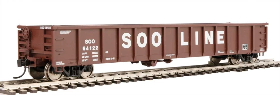 Walthers 910-6287 HO Soo Line 53' Railgon Gondola #64122