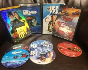 Lot Of 4 Disney DVDs Nemo, Cars, Ice Age,  & Bridge To Terabithia - Picture 1 of 12