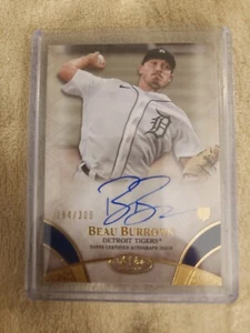2021 Topps Tier One Break Out Auto /300 Beau Burrows #BOA-BEB Rookie Auto RC - Picture 1 of 3