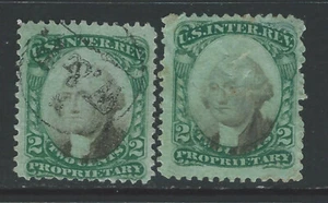 Bigjake: RB-2a & 2b, 2 Cent Proprietary - beide Papiere - Bild 1 von 2