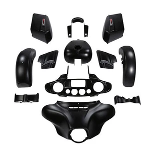 Fairing Body Work Bodywork Kit Fit For Harley Street Glide 2014-2023 Black Denim - Picture 1 of 3