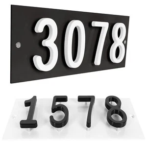 ColourTree Custom Size Personalized House Numbers Address Street Sign Plaque - Picture 1 of 136