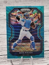 2021 Panini Prizm Prizms Carolina Blue Wave #160 Mike Piazza New York Mets 