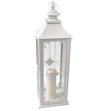 Lanterna Wohaga® ''Grace'' stile casa di campagna H70 cm - bianco
