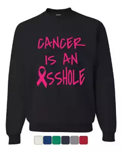Felpa Cancer is an *$hole consapevolezza del cancro al seno - Foto 1 di 8