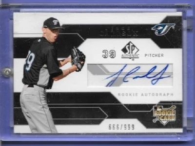 Auténtico novato Up SP 2008 Jesse Carlson autografiado 666/999 Foto 1 de 2