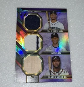 2024 Topps Triple Threads Relic Combo Julio,Juan Soto,Ronald Acuna Purple /27 - Picture 1 of 3