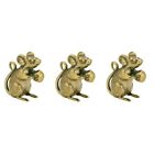  Set of 3 Brass Mouse Ornament Office Hinese Zodiac Pendants