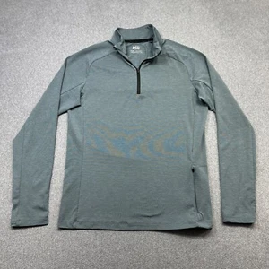 REI Co-Op Pullover Men Small Blue Green Active Pursuits 1/4 Zip Hiking Outdoor - Picture 1 of 12