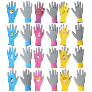 4 Pairs Gardening Gloves Elastic Non-Slip Gloves Yard Work Gloves for Kids - Picture 1 of 15