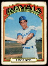 1972 Topps #10 Amos Otis G/VG (crease) Kansas City Royals