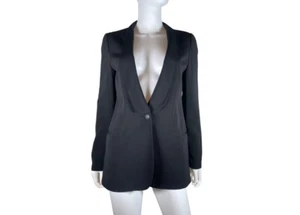 Madewell J Crew Buckley Tailors Black Shawl Collar Fitted Blazer Womens Sz 6 - Picture 1 of 14