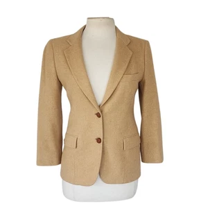 Vintage 70er Jahre Beige Blazer Camel Wolle Gino Rossi / Petite S - Bild 1 von 10