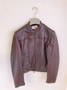 ARMANI JEANS Leather Biker Jacket Brown for Men with Hanger - Picture 1 of 24