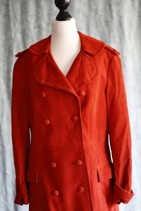 Ledermantel Wildleder Echtleder Orange M True Vintage - Bild 1 von 10