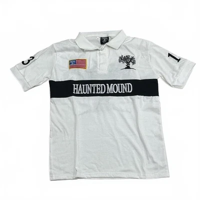 Polo Haunted Mound blanco y negro  Foto 1 de 4