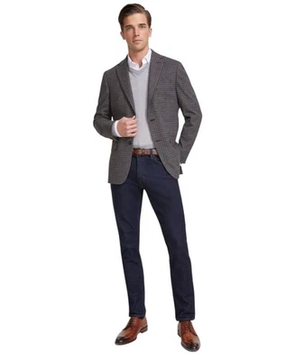 Abrigo Blazer Tommy Hilfiger Para Hombre Calce Moderno Deportivo 38 S Gris Carbón Cuadros Foto 1 de 4