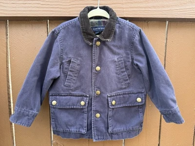 Lands End Squall Boys 3T Barn Chore Jacket Navy - Image 1 of 4