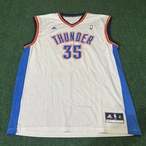 Kevin Durant #35 Oklahoma City Thunder Jersey White Adidas NBA Men’s XL - Picture 1 of 14