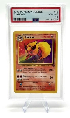 PSA 10 Flareon Jungle Set Unlimited Non Holo 19/64 1999 WOTC Vintage Pokemon - Image 1 of 3