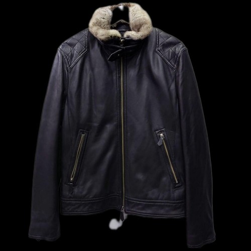 Giacca cavaliere pelle di pecora BURBERRY BLACK LABEL rara uomo #ED ZHA
