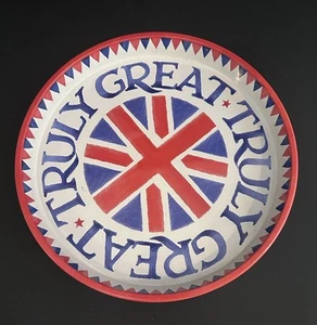 "Emma Bridgewater Union Jack Great Trey descontinuado Honor Queen Coronation 12""" - Imagen 1 de 5