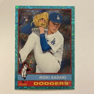 Topps Heritage Roki Sasaki #224 2025 Aqua Sparkle radiocontrol novato LA Dodgers cromo - Imagen 1 de 2