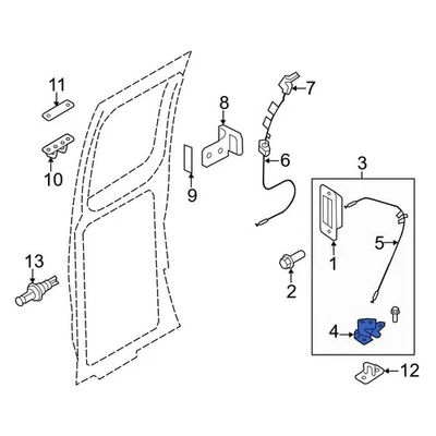 For Ford E-350 Super Duty 1999-2014 Ford AC2Z15264A26B Door Latch Assembly Foto 1 de 4