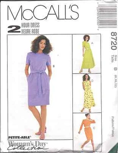 8720 UNCUT McCalls SEWING Pattern Misses Pullover Easy Fitting Dress - Picture 1 of 2